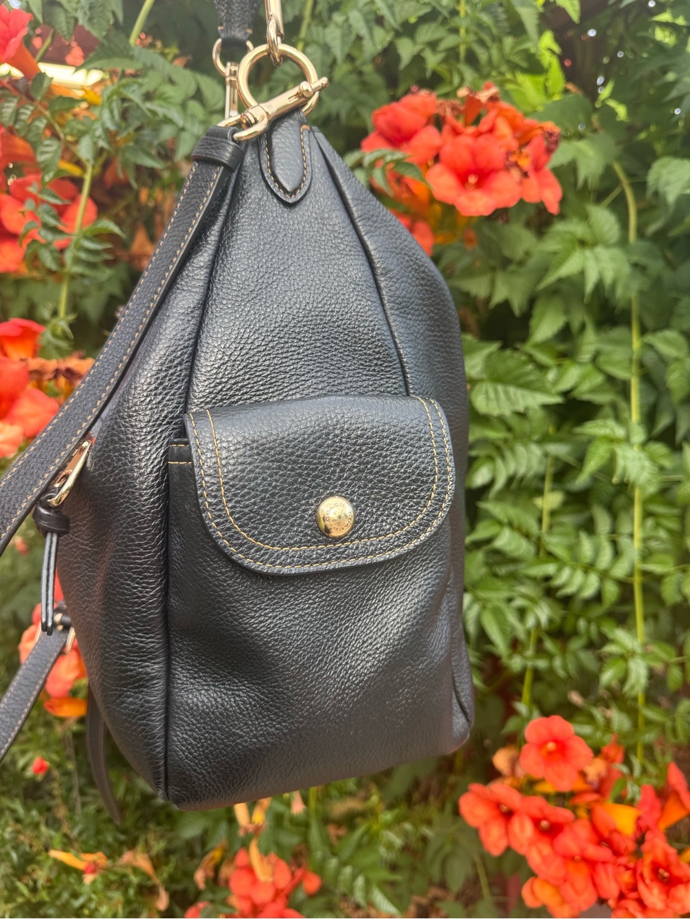 Coach Black Pebbled Leather Pennie Shoulder Bag - Picture 4 of 9